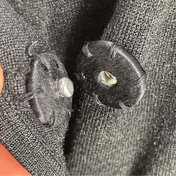 Twelve by twelve Black Sweater Cardigan/SSLV.  Women Size Small - Picture 6 of 12